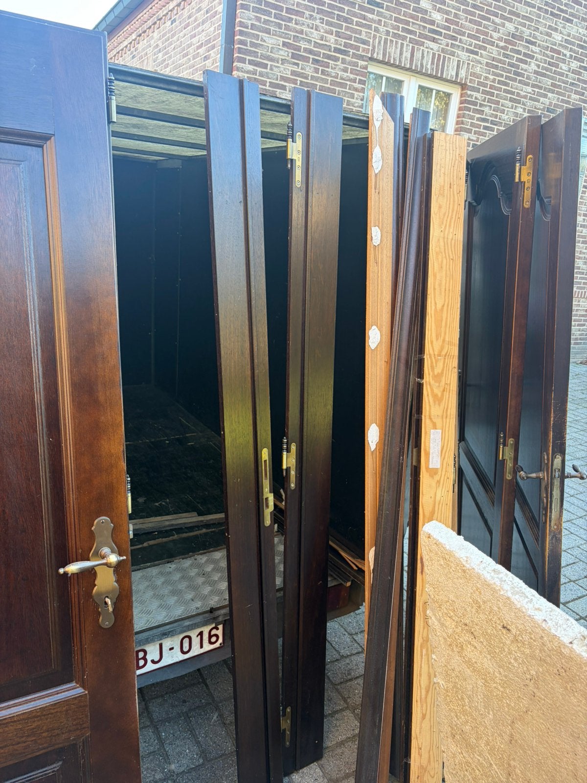 6Porte en bois en très bon état, Jardin & Terrasse, Enlèvement ou Envoi, Comme neuf, Bois