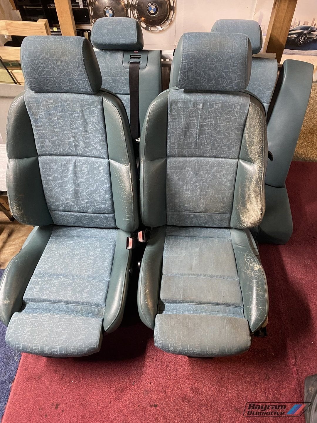 Bmw E36 coupe interieur sportinterieur M3 325i 3-serie groen, Auto-onderdelen, Gebruikt, -, -, Ophalen of Verzenden