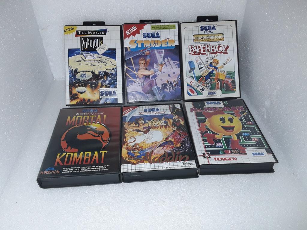 Sega master system Mortal Kombat , Aladdin , Ms pac man, Enlèvement ou Envoi, Master System