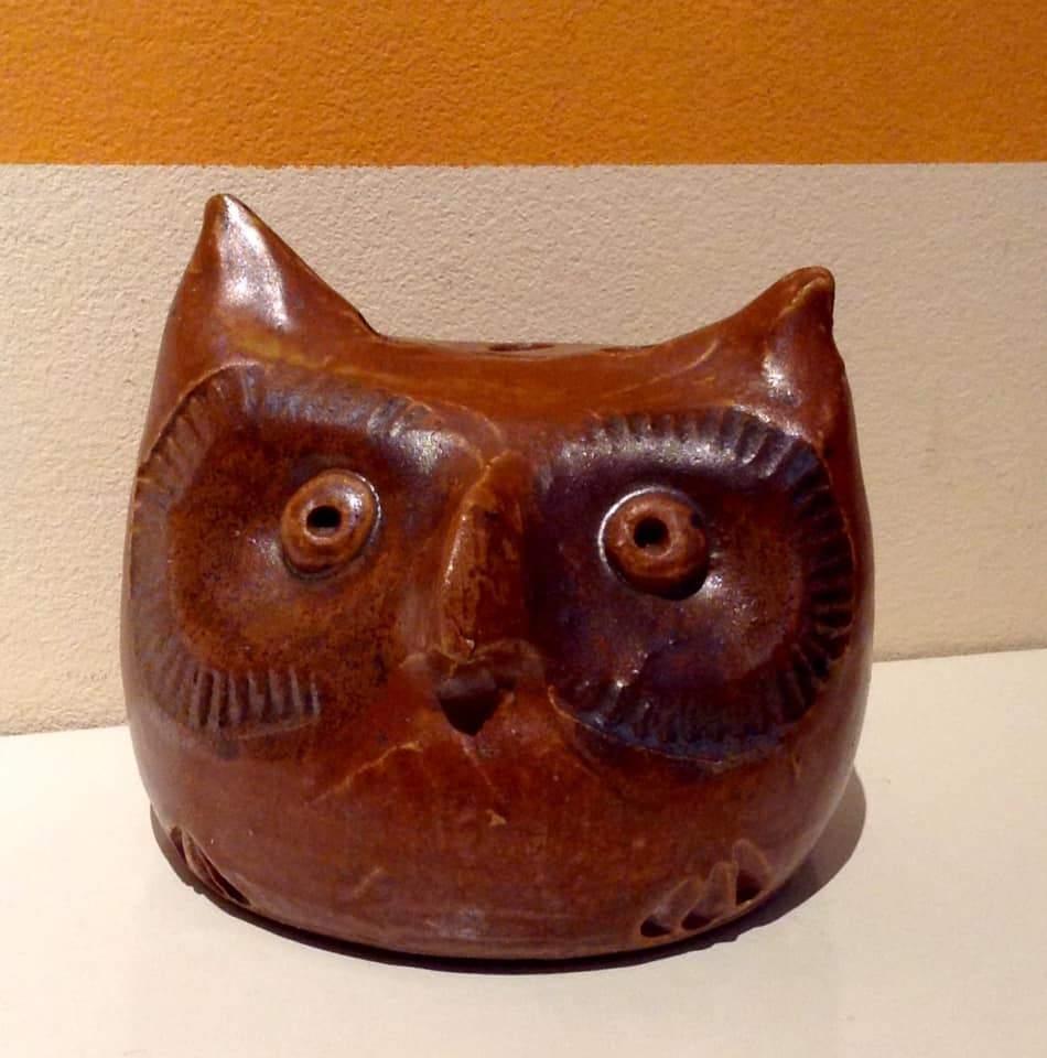 Pique-fleurs hibou en grès émaillé 1970, Antiquités & Art, Enlèvement ou Envoi