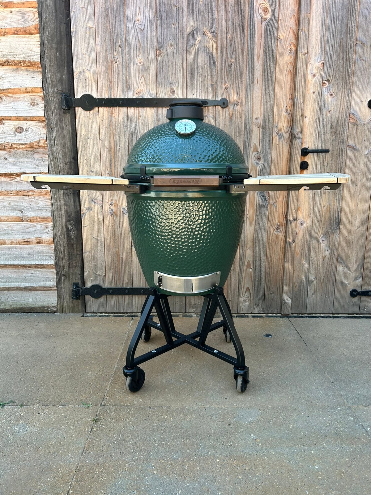 Big Green Egg Large met IntEGGrated Nest + Handler, Ophalen, Zo goed als nieuw