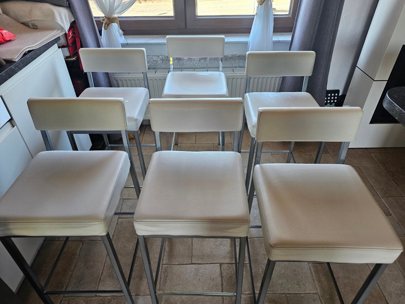 Lots de 6 tabourets blanc, Enlèvement