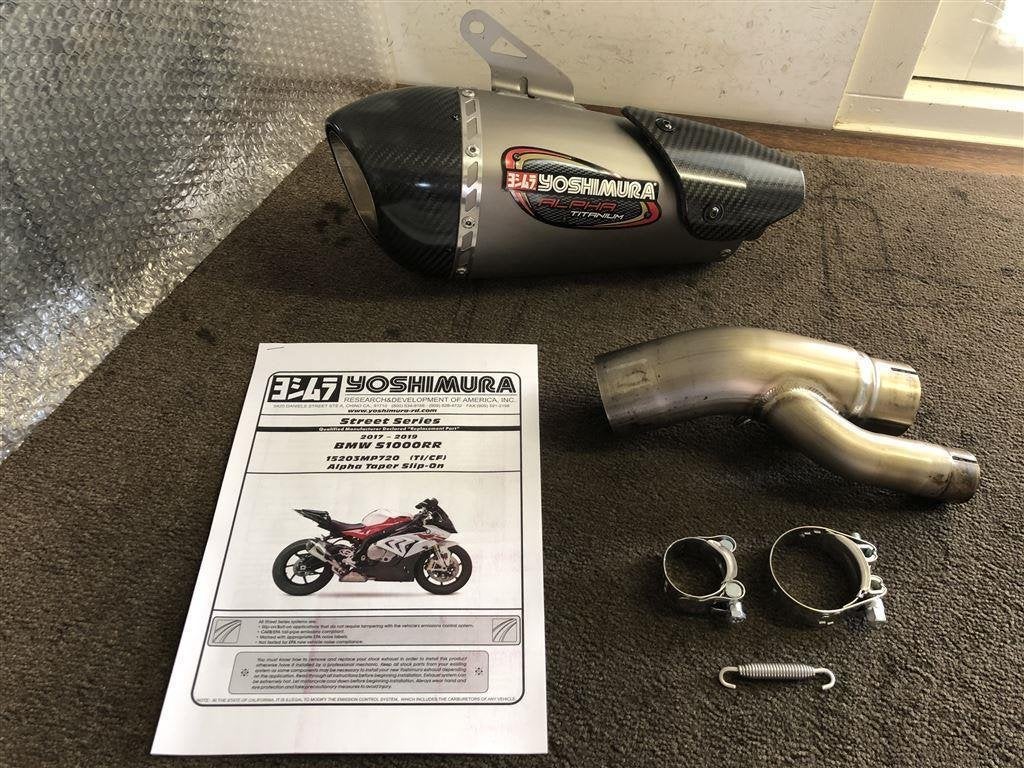 Yoshimura Alpha T Works Finish uitlaat BMW S1000RR 2017 2018, Motoren, Verzenden, Gebruikt