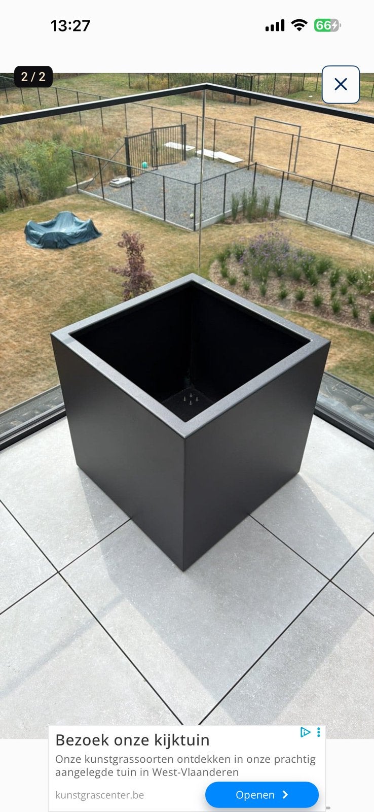 2 aluminium planten bakken, Tuin en Terras, Ophalen, Zo goed als nieuw