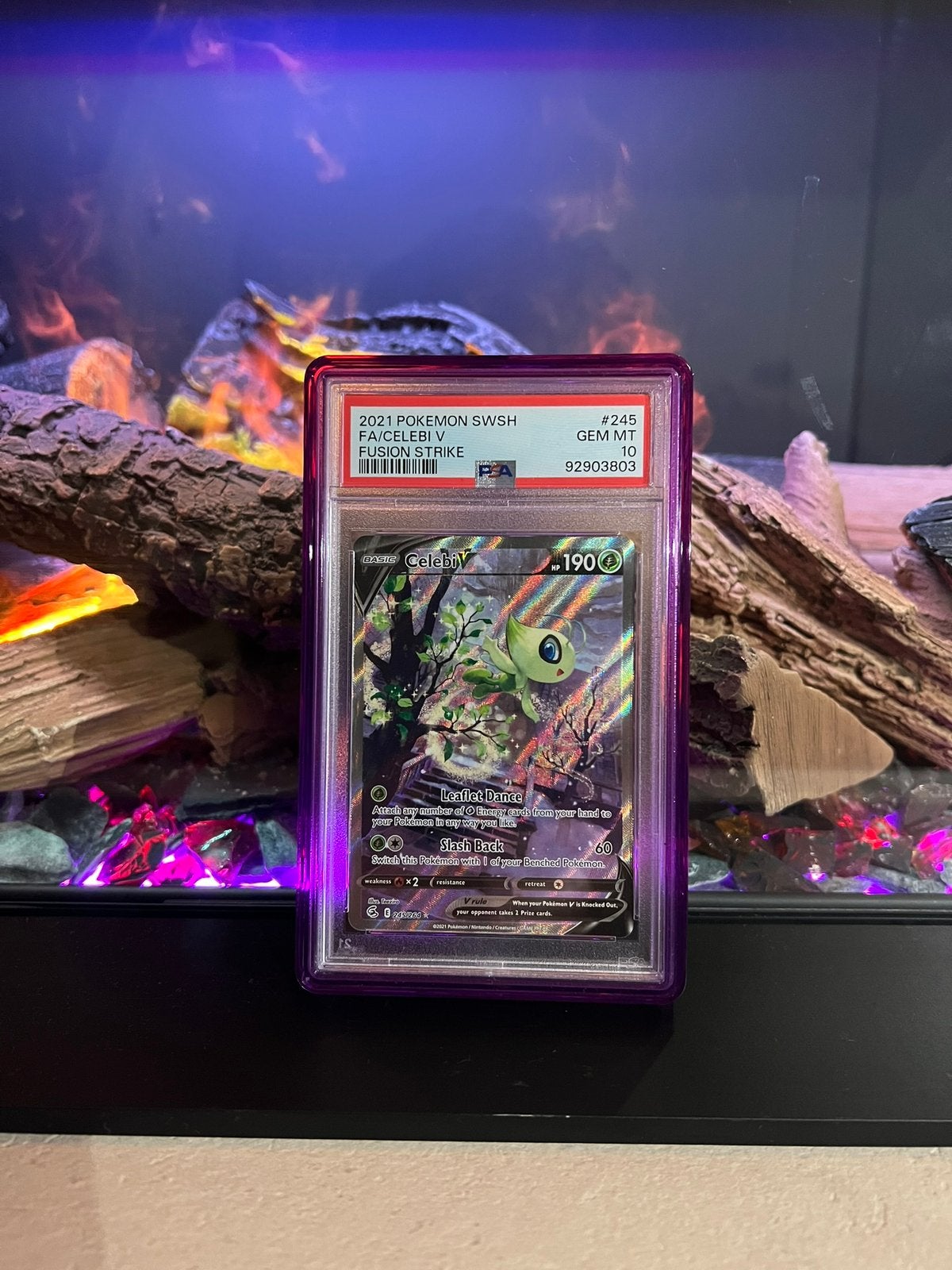 PSA 10 Celebi V Full Art Fusion Strike Pokemon Kaart, Hobby en Vrije tijd, Ophalen of Verzenden, Zo goed als nieuw