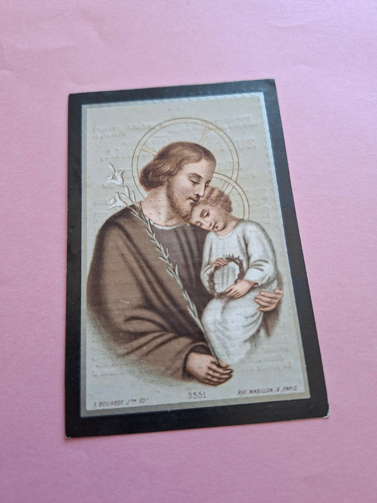 Carte de prière, Enlèvement ou Envoi, Image pieuse