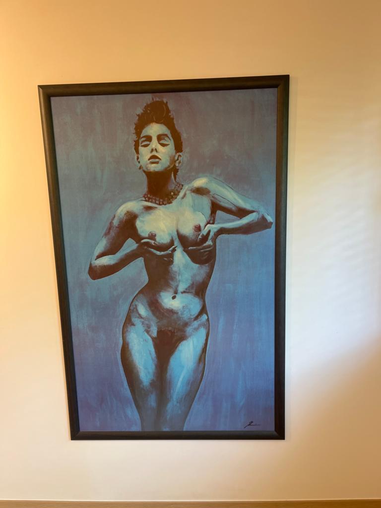 XL schilderij Jürgen Schmitz – Blue Woman – 165x105, Antiek en Kunst, Kunst | Schilderijen | Modern, Ophalen