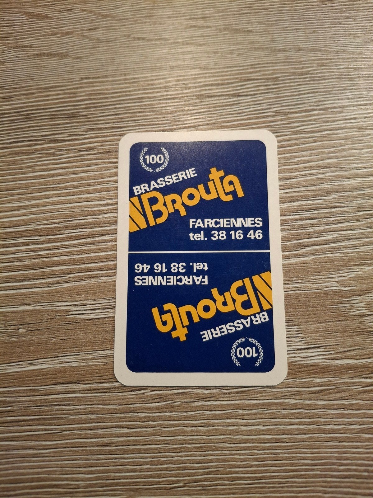 oude speelkaart brasserie brouta, Verzamelen, Ophalen of Verzenden