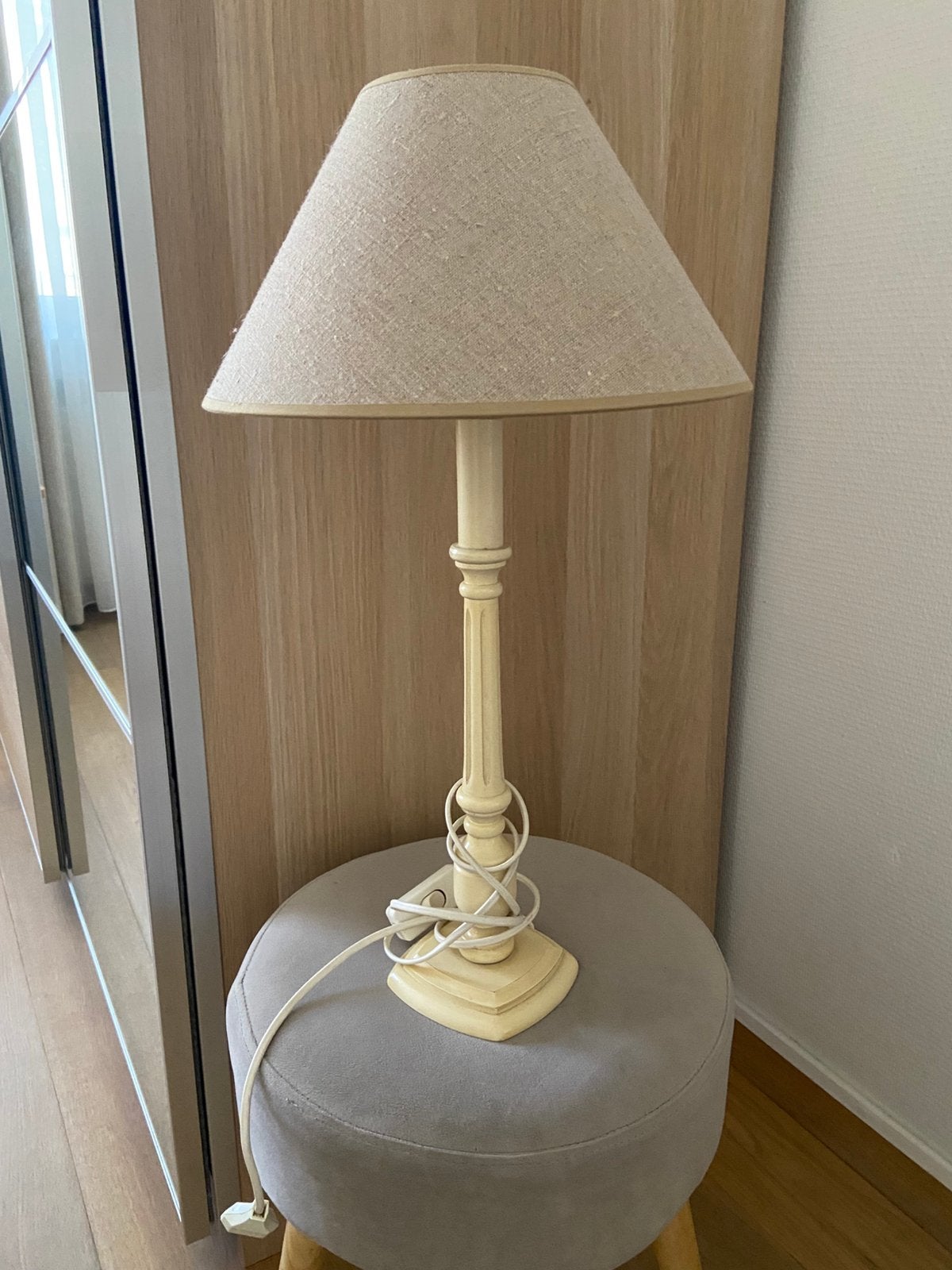 Lampenkap, Huis en Inrichting, Lampen | Vloerlampen, Ophalen, Zo goed als nieuw, Hout, Minder dan 100 cm