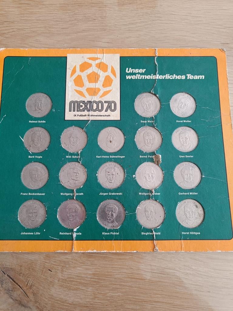 Shell munten - Mexico '70 - Duits, Ophalen of Verzenden, Munten