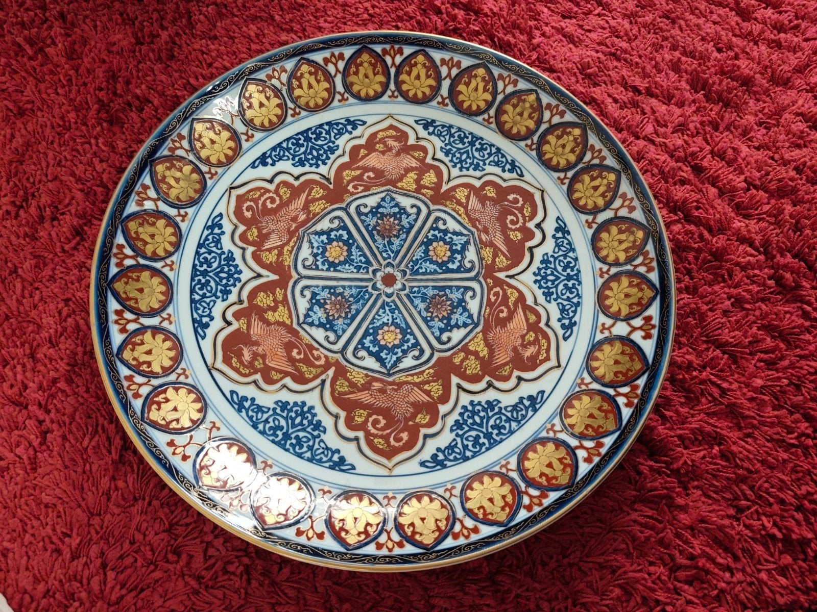 Handgeschilderd Imari Gold Bord., Antiek en Kunst, Ophalen