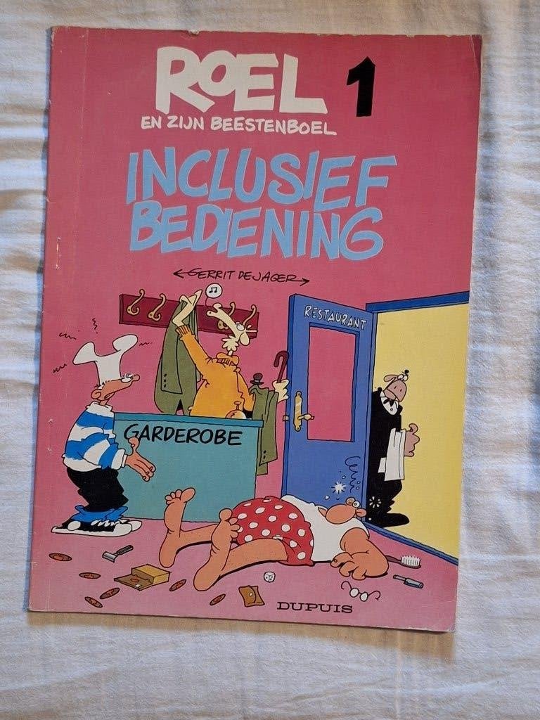 Roel en zijn beestenboel 1: inclusief bediening, Eén stripboek, Ophalen of Verzenden, Gelezen