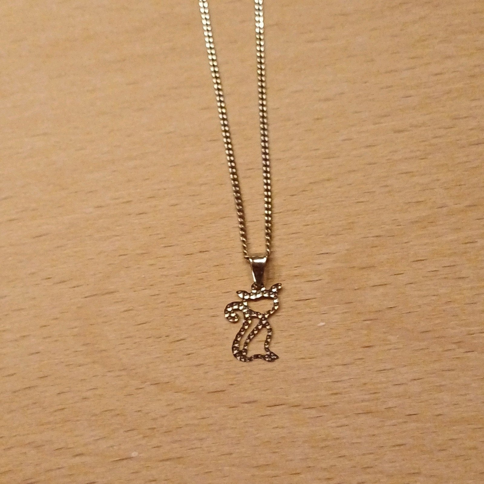 halsketting kat, Handtassen en Accessoires, Kettingen, Met hanger, Gebruikt, Verzenden, Zilver