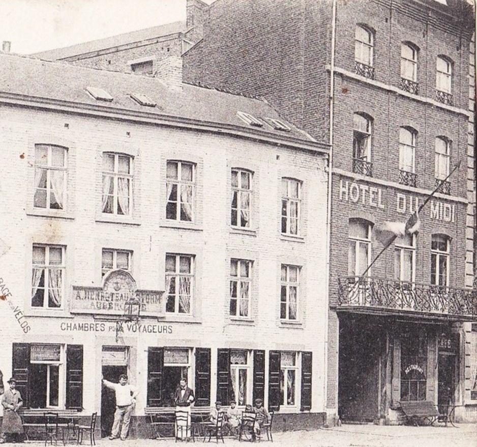 Reproduction photo de l'Auberge Henroteaux + l'hôtel du Midi, TV, Hi-fi & Vidéo, Enlèvement ou Envoi, Neuf