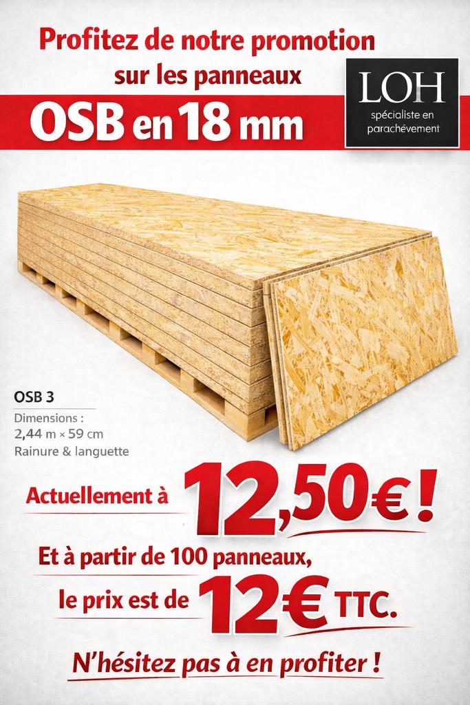Pannaux osb 18  mm promotion, Enlèvement, Comme neuf