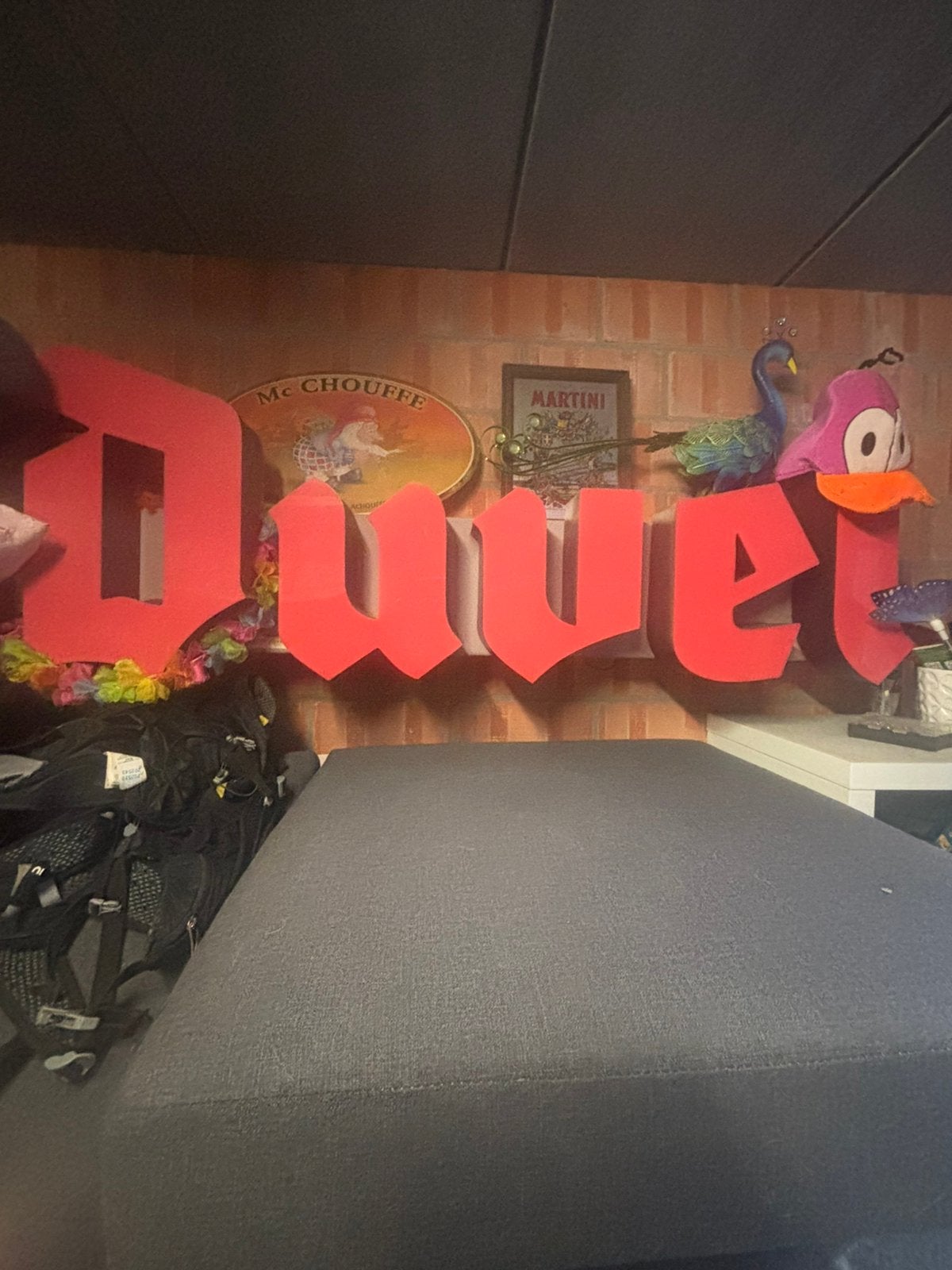 Duvel lichtreclame, Verzamelen, Ophalen, Zo goed als nieuw, Reclamebord, Plaat of Schild, Duvel