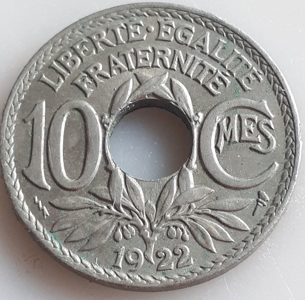 FRANKRIJK / SCARCE 10 CENTIMES 1922 tb KM 866a SUP/UNC, Ophalen of Verzenden, Frankrijk, Losse munt
