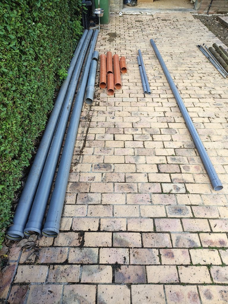 Lot rioolbuizen en bochten, Bricolage & Construction, Tuyaux & Évacuations, Enlèvement, Comme neuf, PVC, Coudes