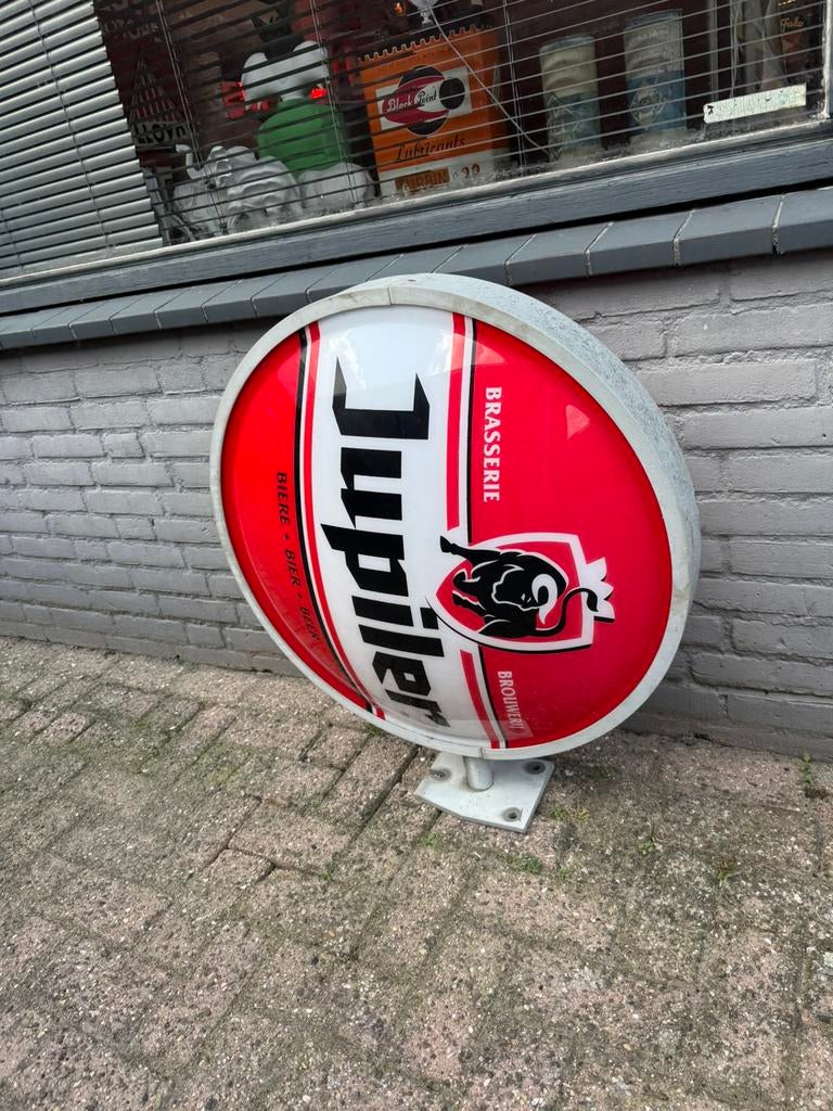 Jupiler bier oude reclame lichtbak, Ophalen, Gebruikt, Reclamebord, Plaat of Schild, Jupiler