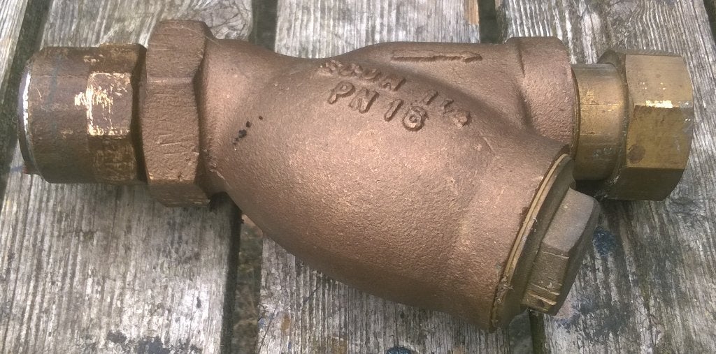 Afsluiter - Koppelstuk 1 1/4 inch messing, Doe-het-zelf en Bouw, Overige materialen, Gebruikt, Overige typen, Ophalen of Verzenden