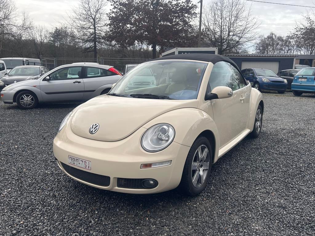 VW Beetle 1.6 essence BJ2007 KM169 000 Premier propriétaire, Autos, Cuir, Entreprise, Boîte manuelle, Noir