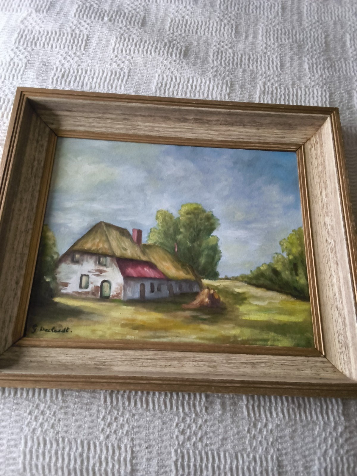 mooie landschap schilderij met handtekening, Ophalen, Schilderij