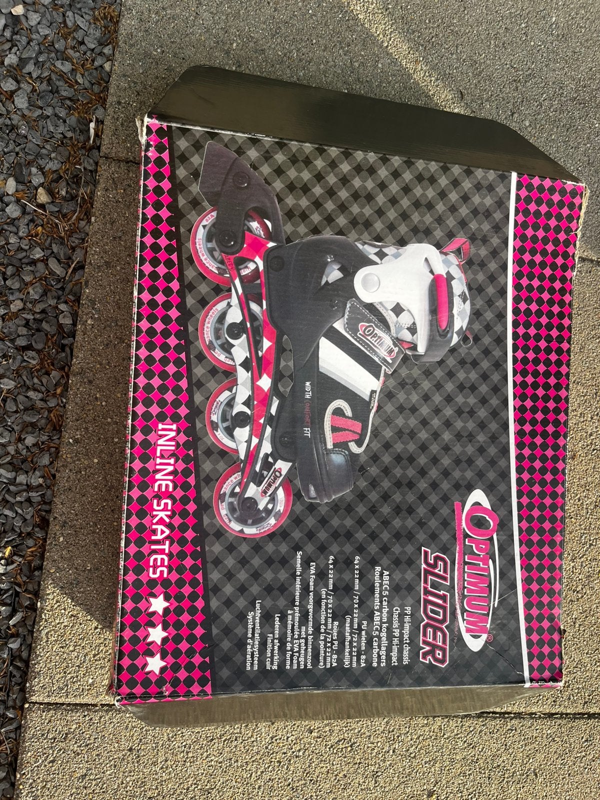 Inline skates maat 33-36 met protectors, Kinderen en Baby's, Ophalen, Zo goed als nieuw