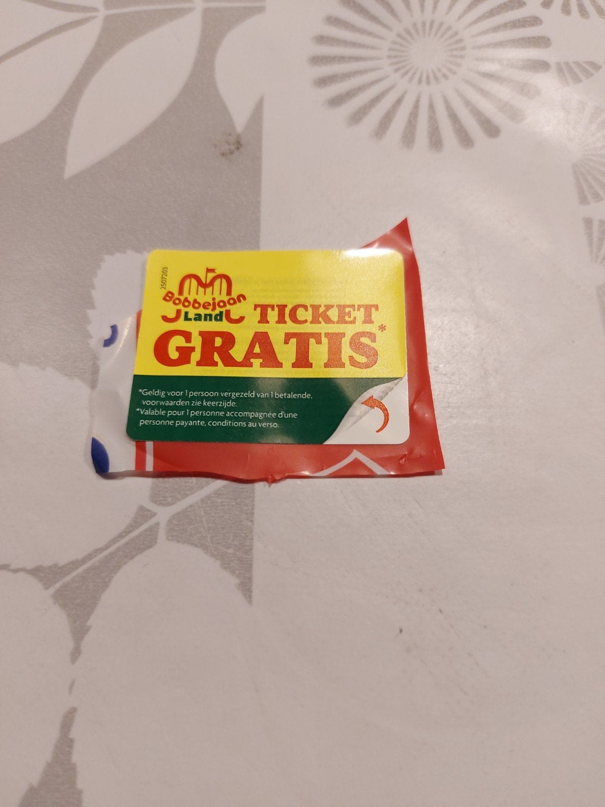 ticket bobbejaanland 1 plus 1 gratis, Tickets en Kaartjes