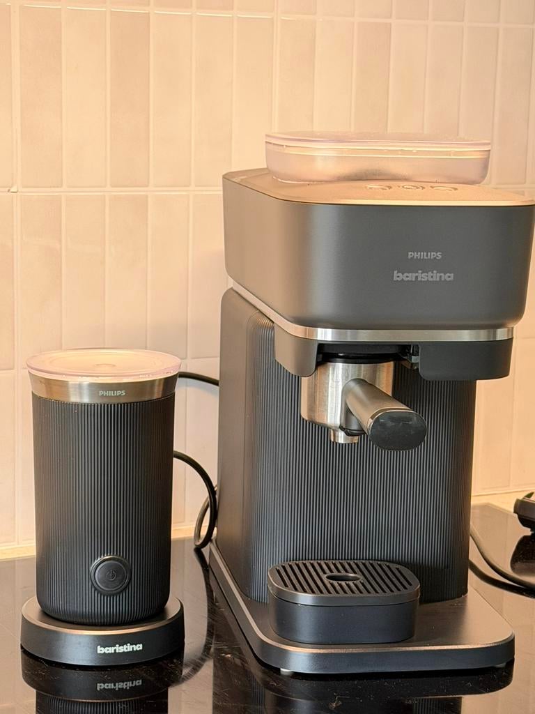 PHILIPS Baristina + melkopschuimer, Elektronische apparatuur, Ophalen, Zo goed als nieuw, Philips