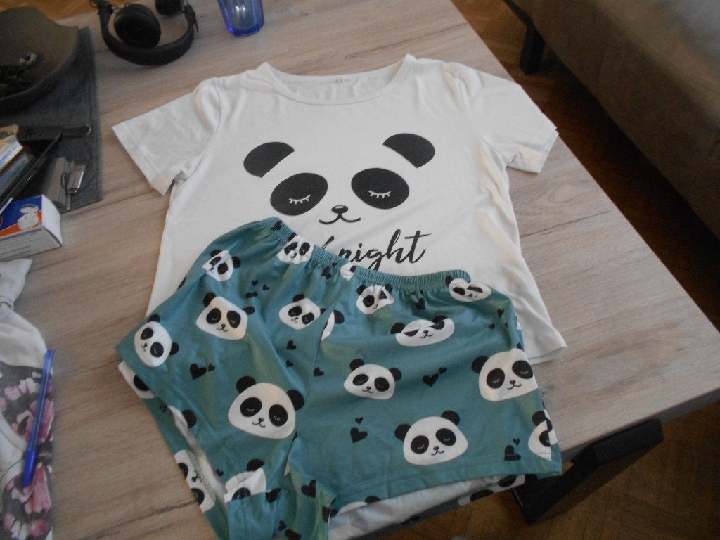 zomers pyjama maat s thema panda, Kinderen en Baby's, Kinderkleding | Maat 176, Ophalen of Verzenden, Zo goed als nieuw, Meisje