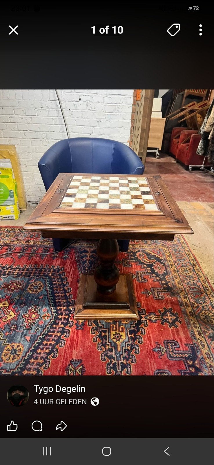 Italiaanse schaaktafel, Ophalen