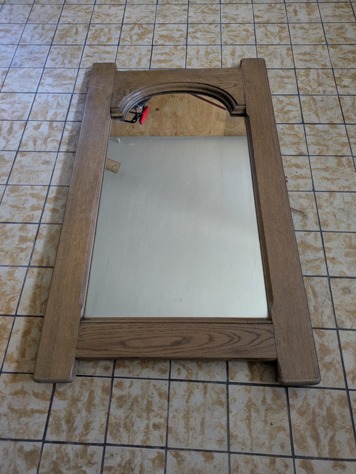 spiegel met houten lijst, Minder dan 50 cm, Gebruikt, Ophalen of Verzenden, Minder dan 100 cm