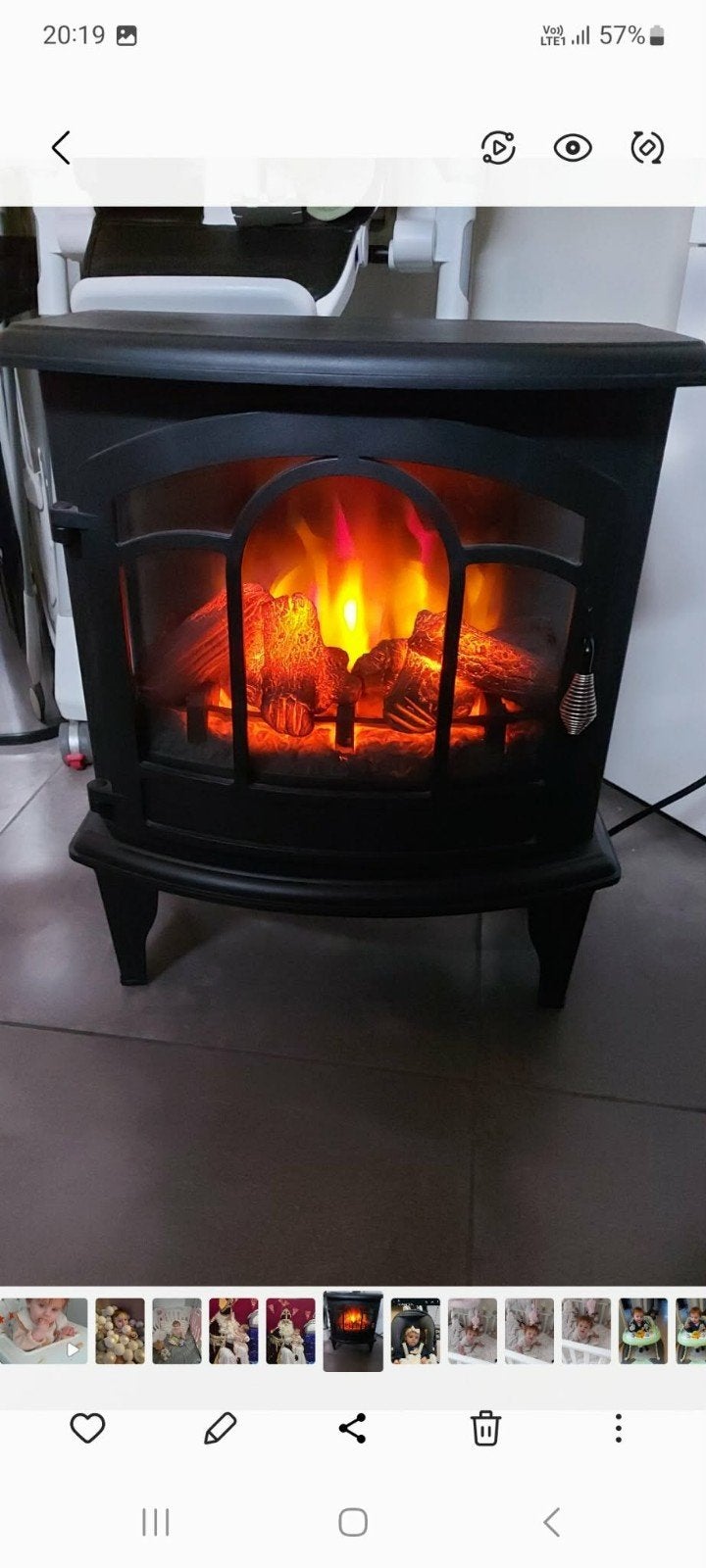 sfeervuurtje, Huis en Inrichting, Ophalen, Gebruikt, Vrijstaande haard, Elektrische haard
