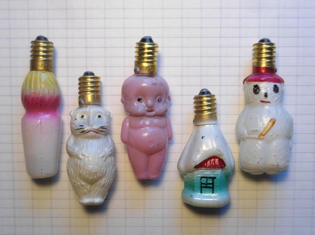 5 Oude vintage kerstlampjes., Enlèvement, Utilisé