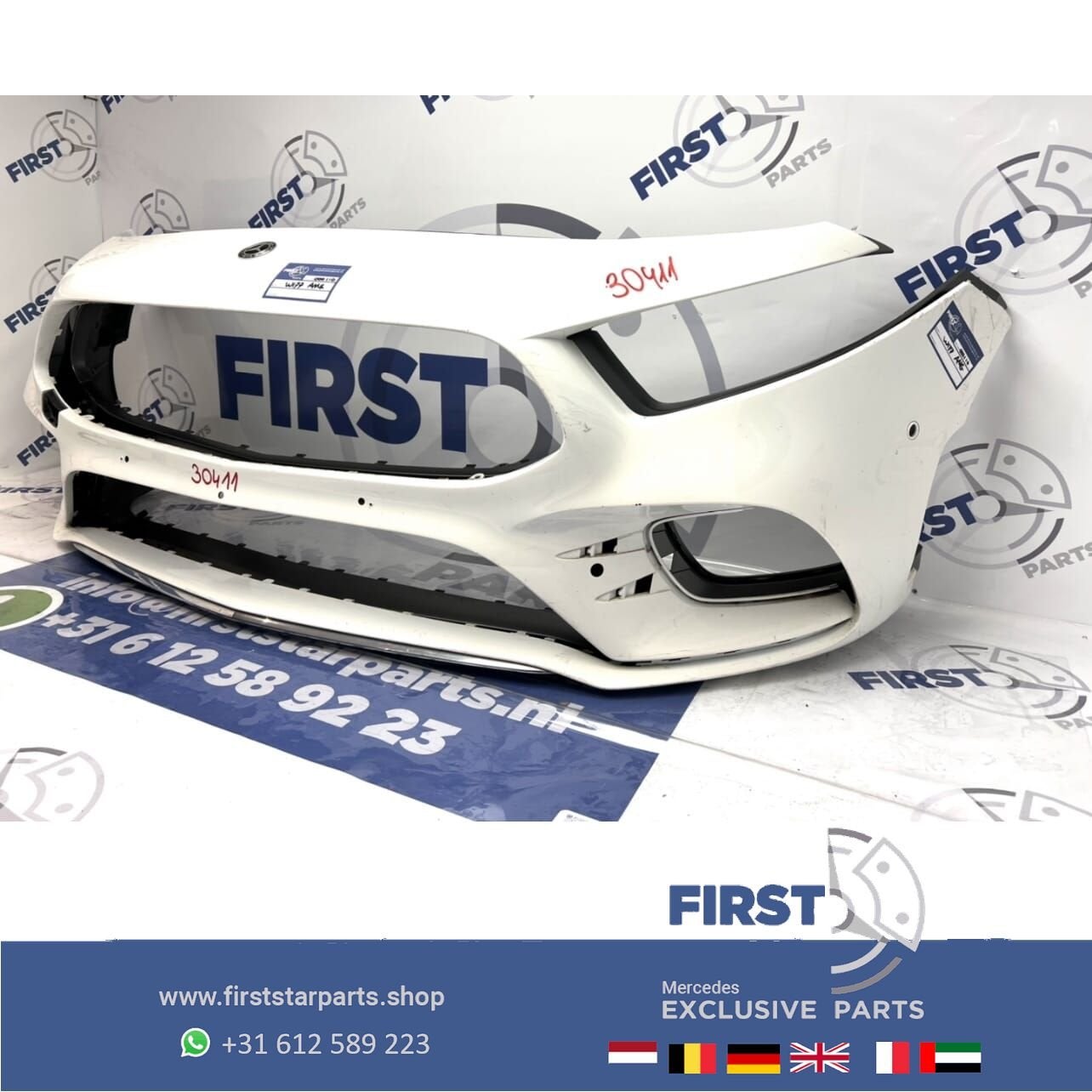 AMG Bumper Mercedes A Klasse W177 2019-2023 Voorbumper zwart, Utilisé, -, Avant, -
