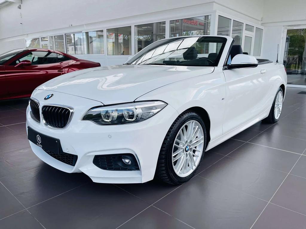 BMW 2 Serie 218 Cabrio dA * GARANTIE + PACK M + LED + GPS *, Auto's, BMW, Automaat, 4 cilinders, Wit, Bedrijf