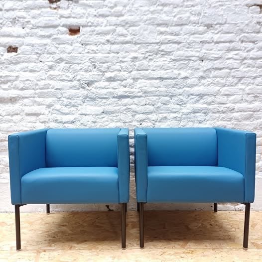 VICCARBE BRIX-fauteuils (ontworpen door Kensaku Oshiro), Ophalen, Nieuw, Leer, Design
