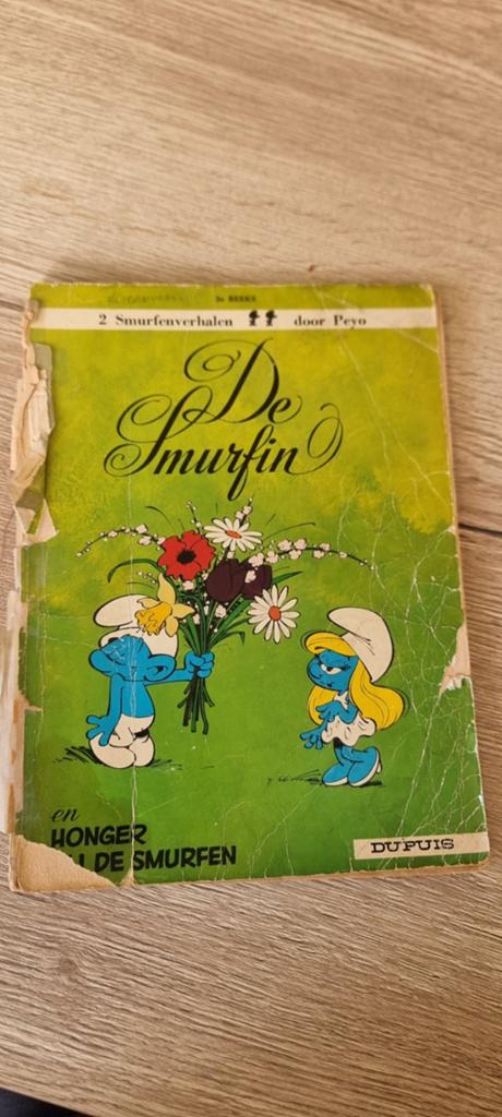 Stripalbum De Smurfin en Honger bij de Smurfen, Eén stripboek, Ophalen of Verzenden, Gelezen, Peyo