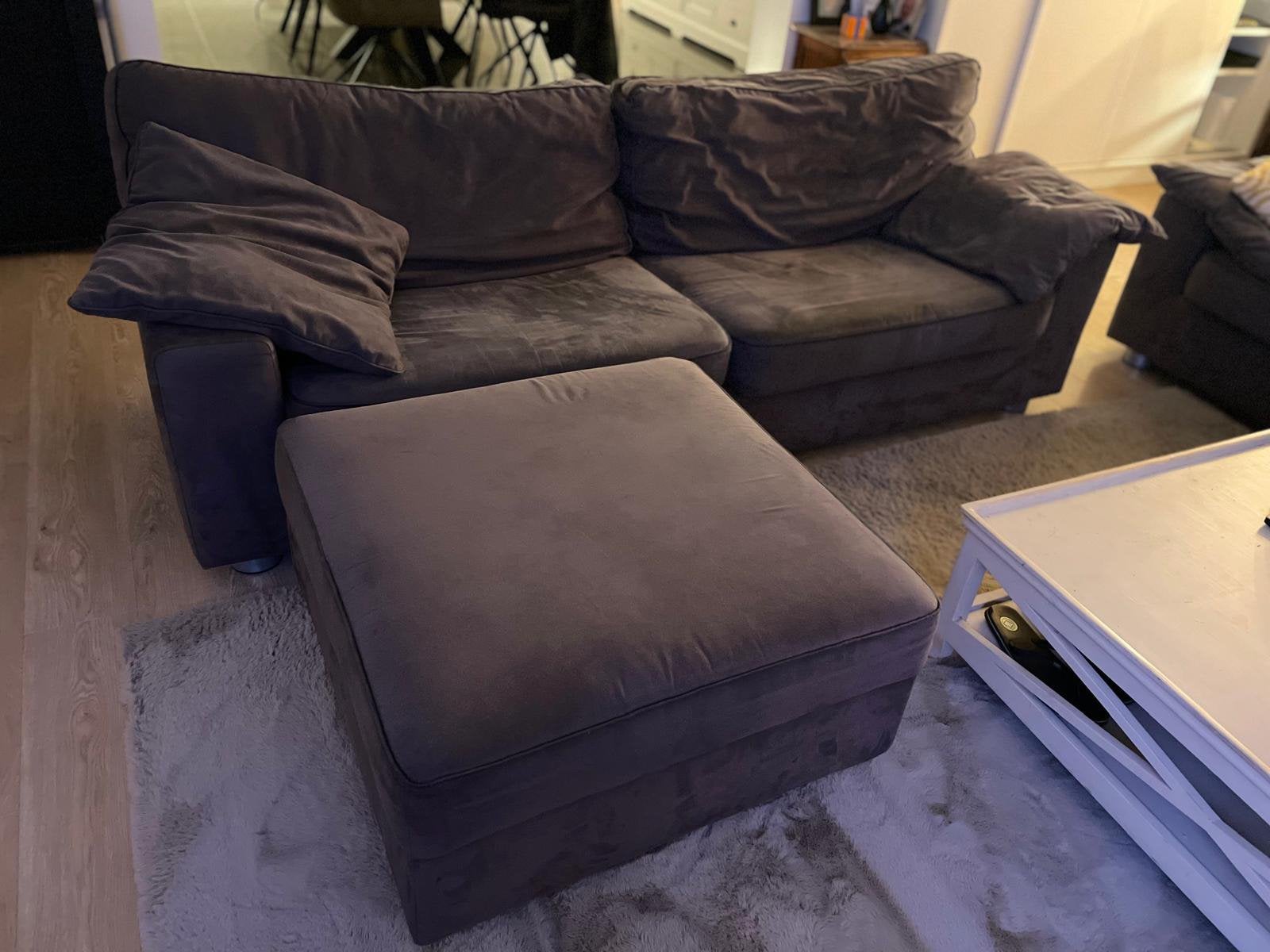 Pouf 3 places, 3 places et table basse, Maison & Meubles, Canapés | Coins salons complets, Enlèvement, Utilisé, Tissus, Moderne stijl