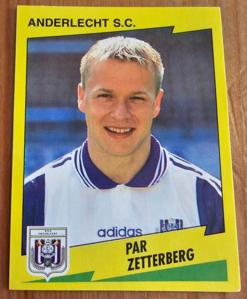 Panini Football 98 #41 Par Zetterberg SC Anderlecht Football, Enlèvement ou Envoi, Comme neuf, Autocollant