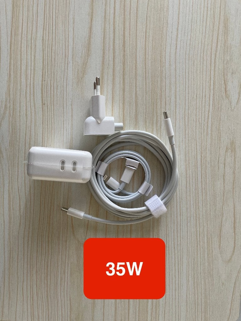 Oplader met 2 USB C-poorten - 35W voor MacBook Air en iPhone, Ophalen of Verzenden, Nieuw, Radiik