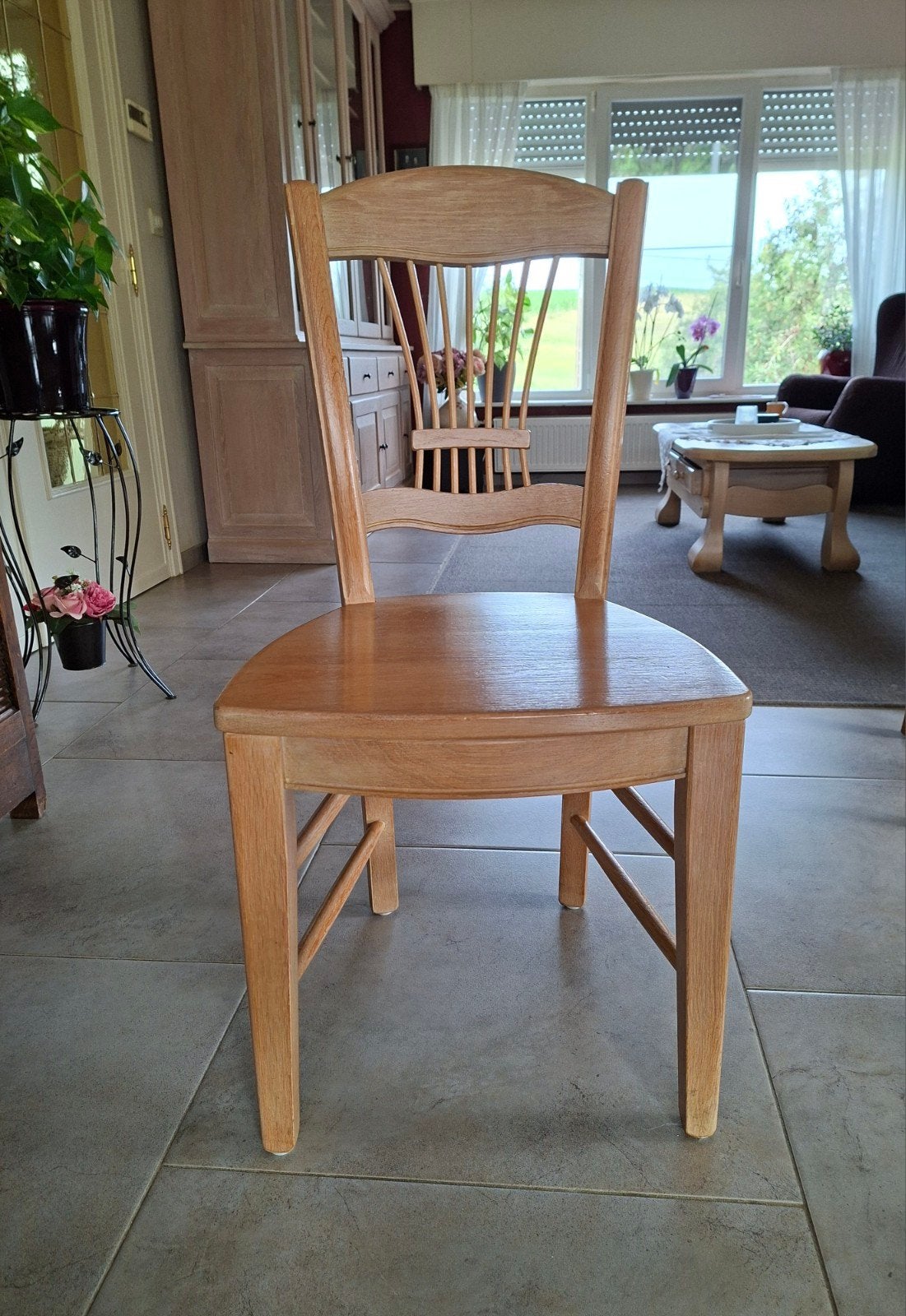 4 eiken stoelen., Huis en Inrichting, Stoelen, Ophalen
