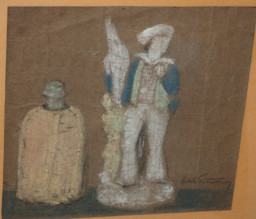 Felix Timmermans - Schilderij pastel op papier - Gesigneerd, Antiquités & Art, Art | Peinture | Classique, Enlèvement ou Envoi