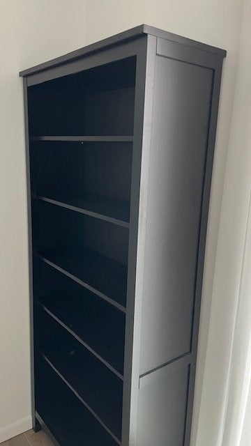 IKEA Hemnes boekenkast zwart – zo goed als nieuw, Ophalen, 50 tot 100 cm, Zo goed als nieuw, 150 tot 200 cm