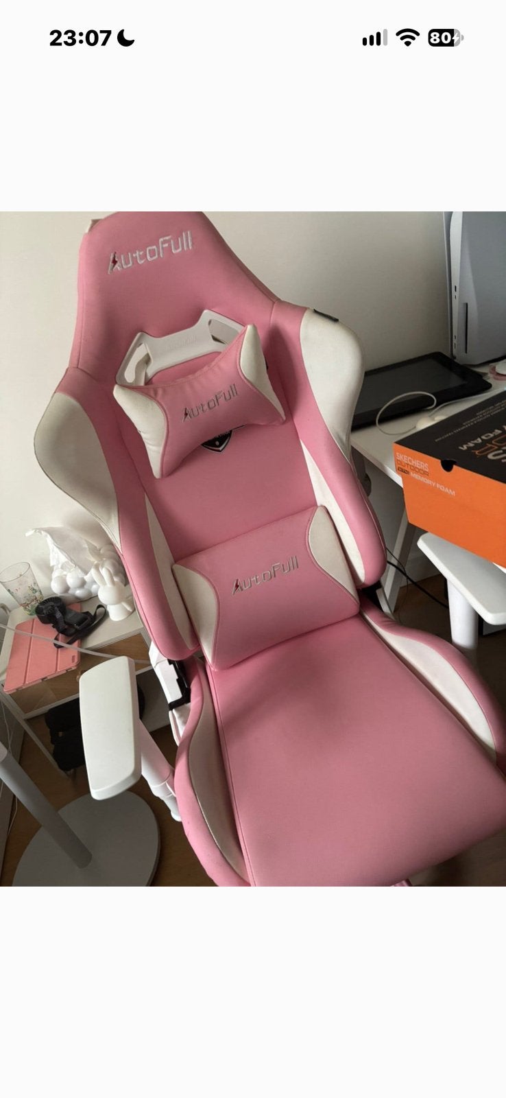 Chaise de jeu rose, Maison & Meubles, Rose, Chaise de bureau de gaming, Enlèvement, Utilisé
