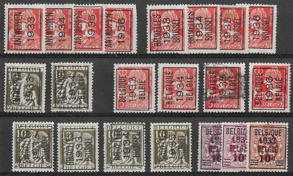 Belgische postzegels  -  Voorafgestempeld, Postzegels en Munten, Ophalen of Verzenden