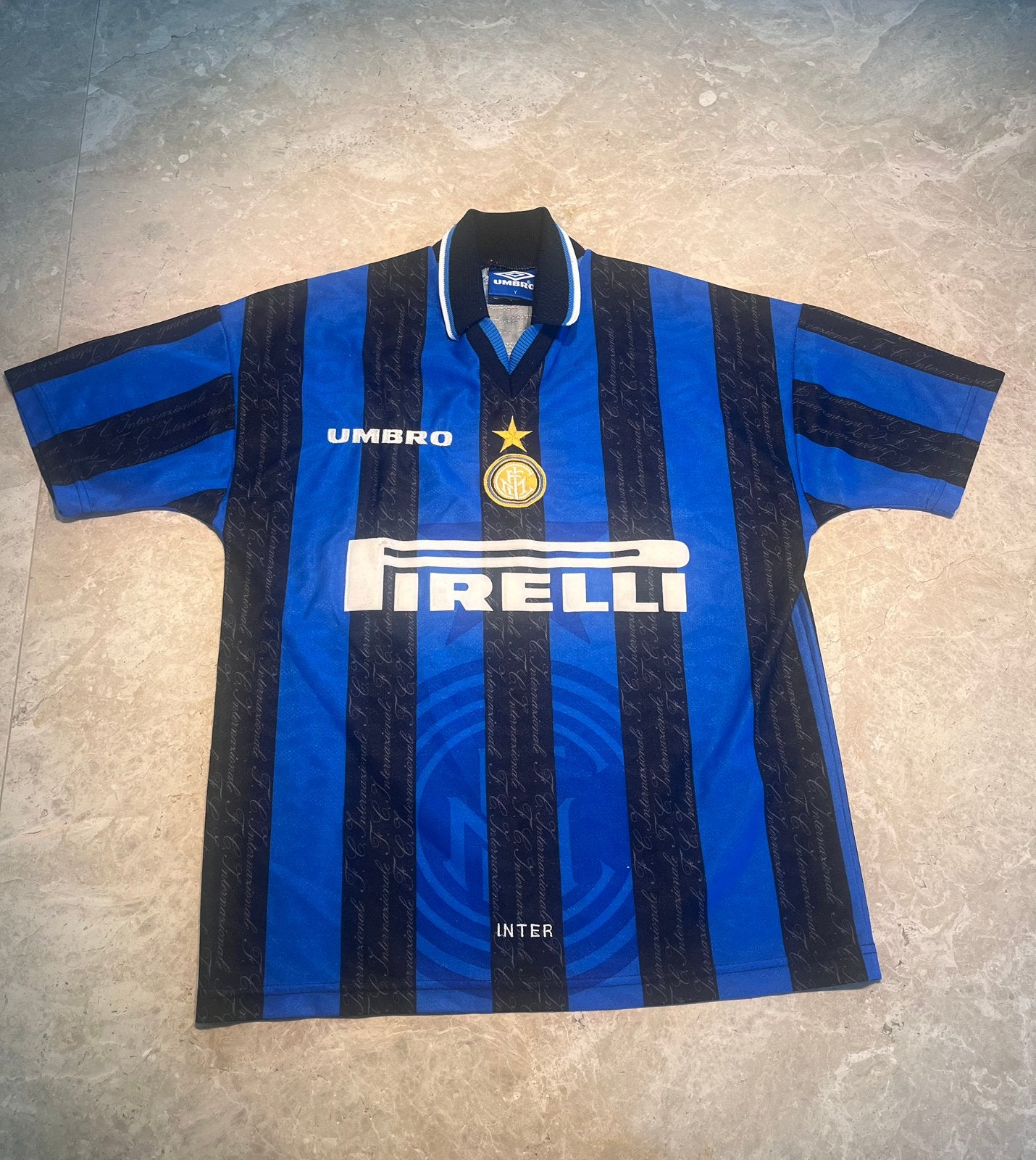 maillot de football Inter Milan Ronaldo (Umbro) '97-'98, Enlèvement, Comme neuf, Maillot