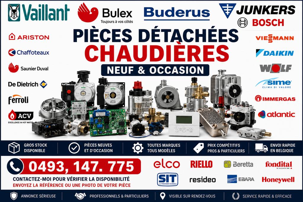Pièces détachées chaudière vaillant bulex junkers remeha,..., Bricolage & Construction, Chauffage & Radiateurs, Comme neuf, Enlèvement ou Envoi