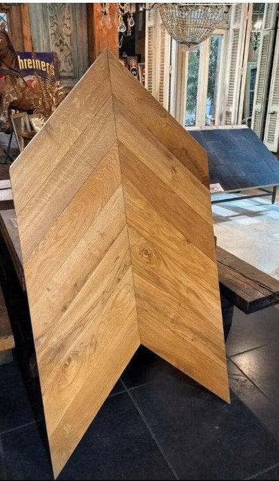 HOUTEN PARKET; 120M2 EICHE CHEVRON HONGAARSE PUNT, Ophalen, Binnen