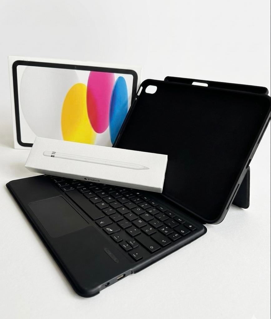 iPad 10 gen, 64 GB | Apple Pencil 1 Gen | hoes toetsenbord, Apple iPad, Zo goed als nieuw, 64 GB, Wi-Fi